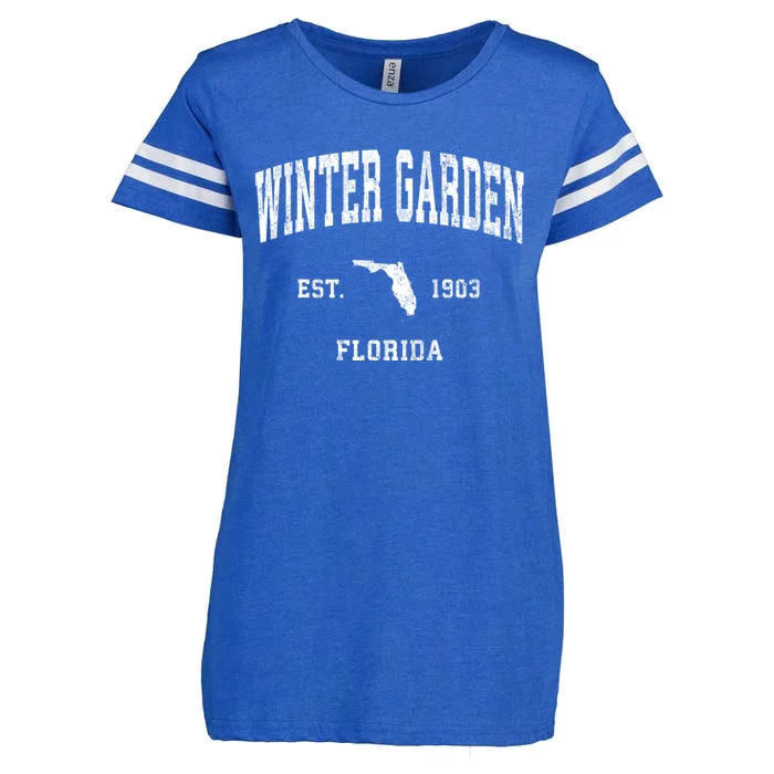 Winter Garden Florida Fl Vintage Athletic Enza Ladies Jersey Football T-Shirt