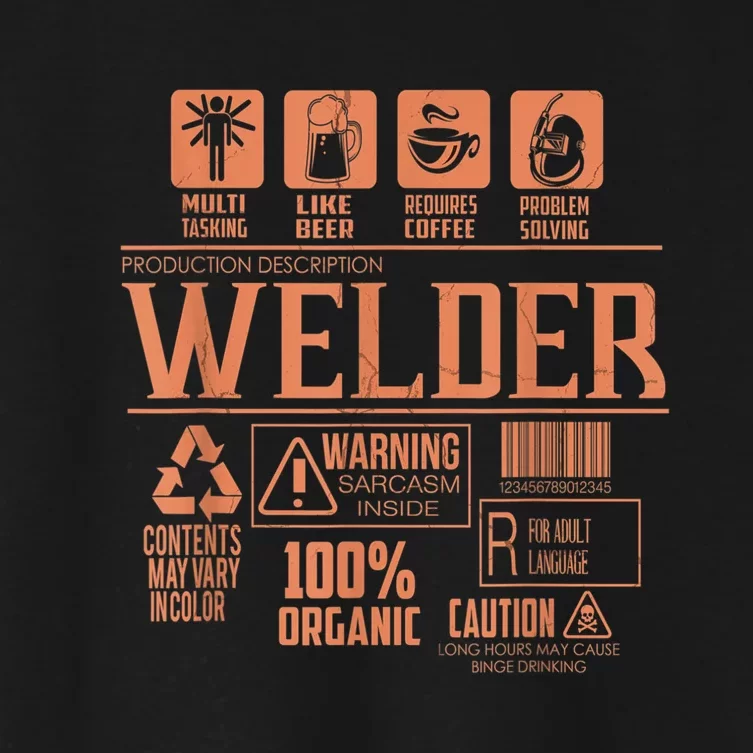 Welder Gifts For Men Funny Welder Funny Welding Women's Crop Top Tee