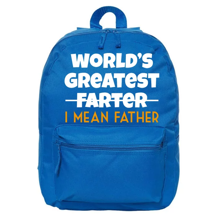 World's Greatest Farter I Mean Father Funny 16 in Basic Backpack