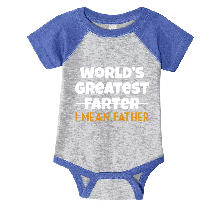 World's Greatest Farter I Mean Father Funny Infant Baby Jersey Bodysuit