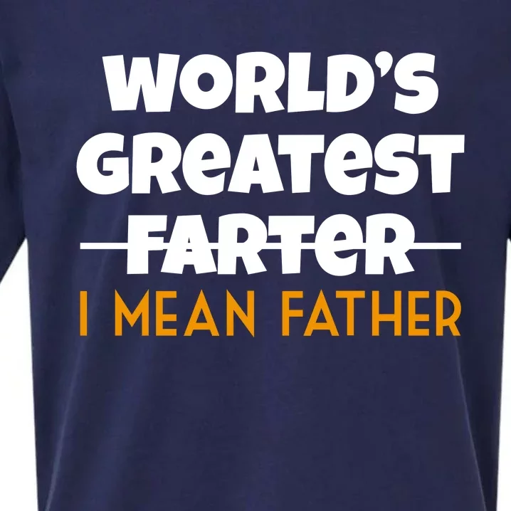 World's Greatest Farter I Mean Father Funny Sueded Cloud Jersey T-Shirt