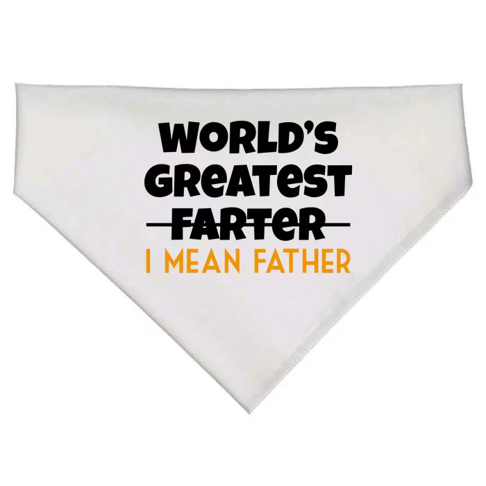 World's Greatest Farter I Mean Father Funny USA-Made Doggie Bandana