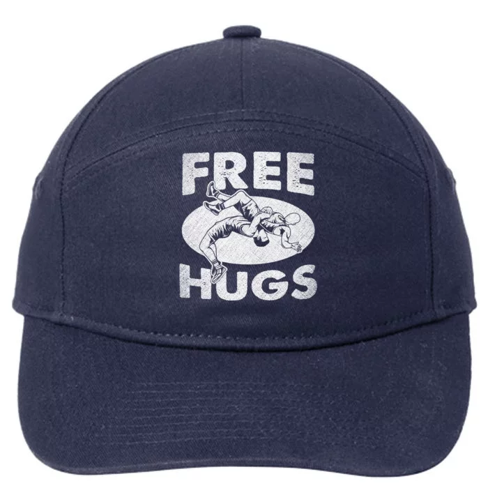 Wrestling Gift Funny Free Hugs Wrestling Great Gift 7-Panel Snapback Hat