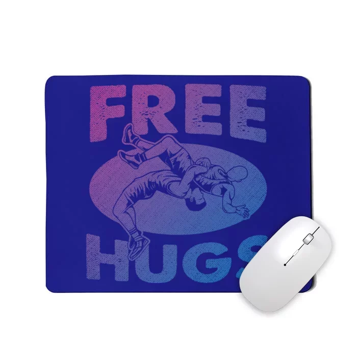 Wrestling Gift Funny Free Hugs Wrestling Great Gift Mousepad