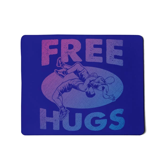 Wrestling Gift Funny Free Hugs Wrestling Great Gift Mousepad