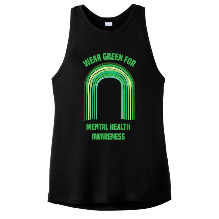 Wear Green For Mental Health Awareness, | Mental Health Ladies Tri-Blend Wicking Tank