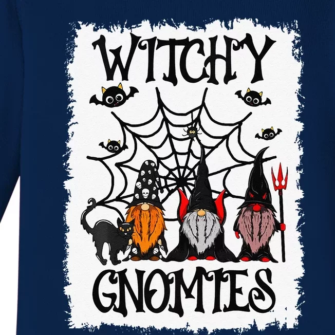 Witchy Gnomies Funny Gnome Halloween Matching Costume Gift Baby Long Sleeve Bodysuit