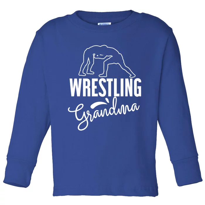 Wrestling Grandma For Wrestling Grandmother Gift Toddler Long Sleeve Shirt