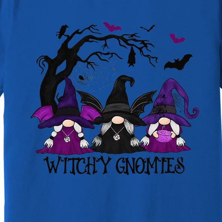 Witchy Gnomies Funny Gnome Halloween Matching Costume Premium T-Shirt