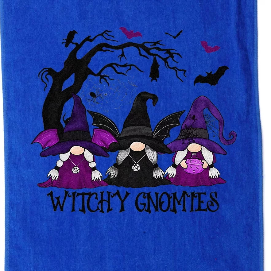 Witchy Gnomies Funny Gnome Halloween Matching Costume Platinum Collection Golf Towel