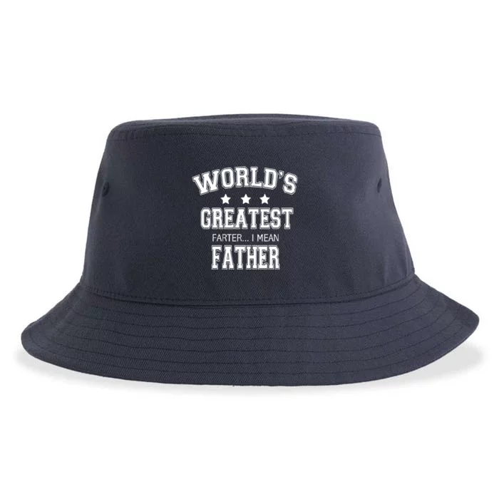 Worlds Greatest Farter Funny Fathers Day Sustainable Bucket Hat