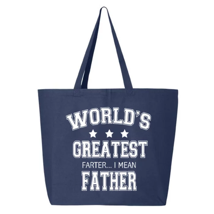 Worlds Greatest Farter Funny Fathers Day 25L Jumbo Tote