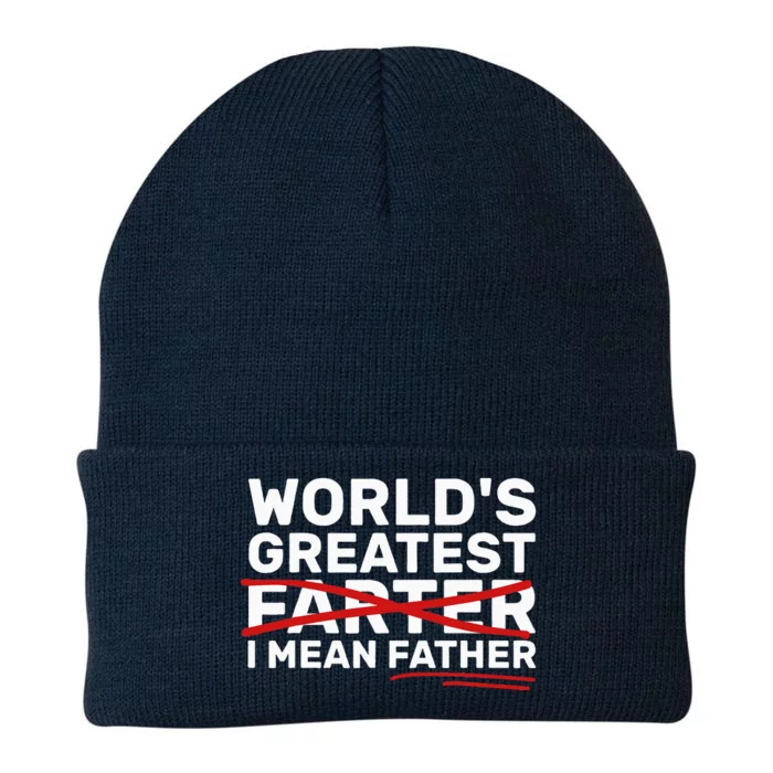 World's Greatest Farter I Mean Father Fathers Day Knit Cap Winter Beanie