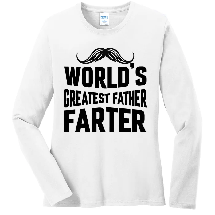 WorldS Greatest Father Farter Graphic Ladies Long Sleeve Shirt