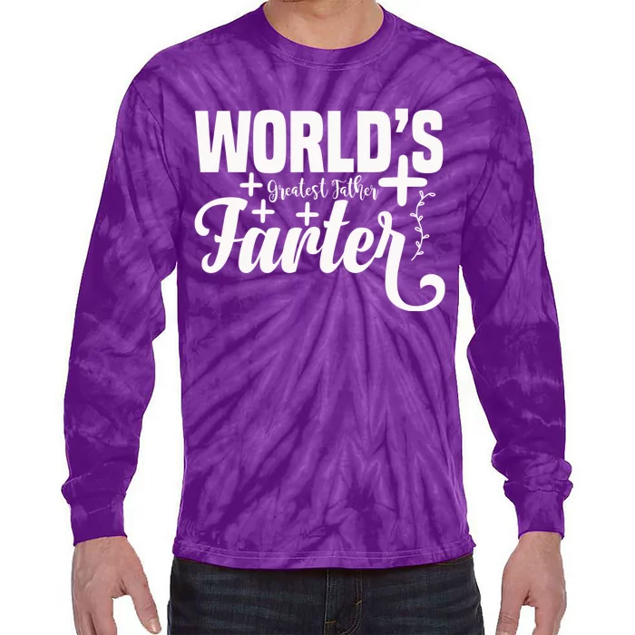 WorldS Greatest Father Farter Tie-Dye Long Sleeve Shirt