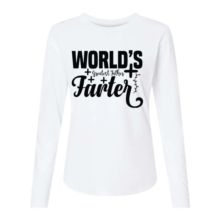 WorldS Greatest Father Farter Womens Cotton Relaxed Long Sleeve T-Shirt