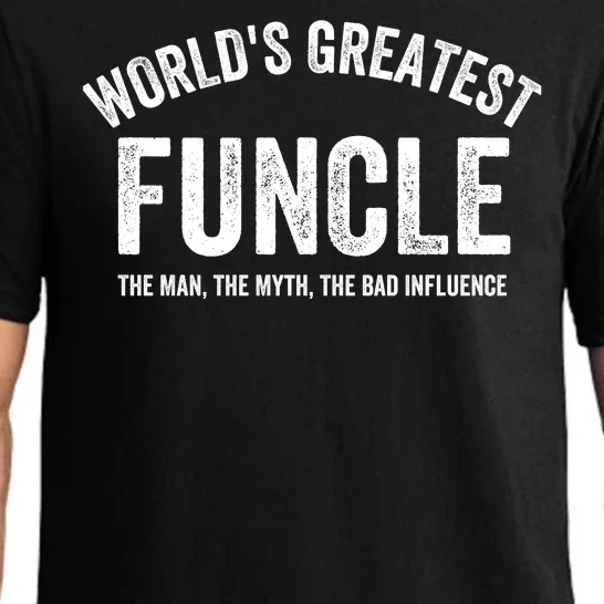 Worlds Greatest Funcle Funny Uncle Sarcastic Family Funny Uncle Best Uncle Pajama Set