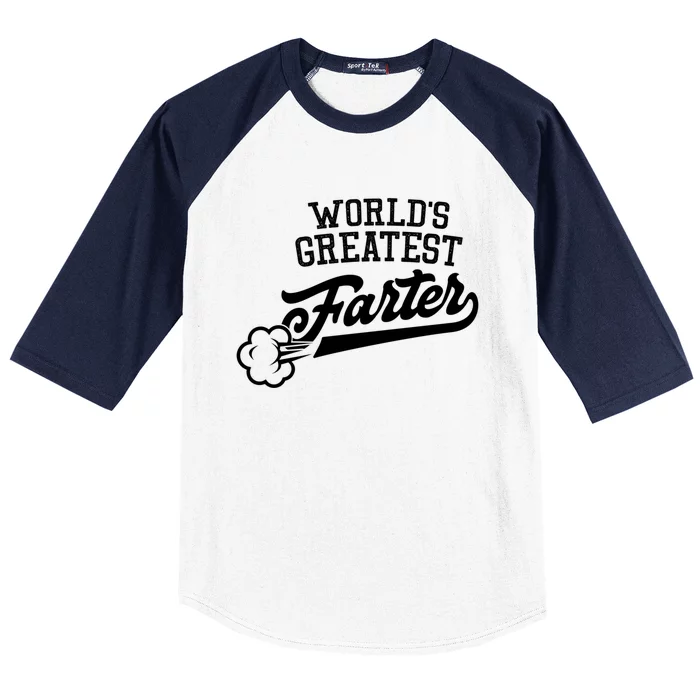 WorldS Greatest Farter Fart Dad Joke FatherS Day Great Gift Baseball Sleeve Shirt