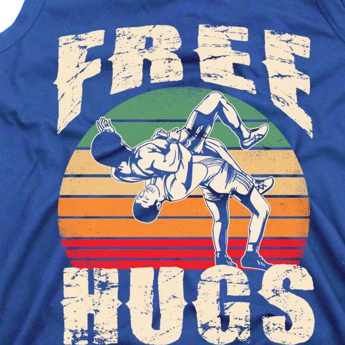 Wrestling Gift Funny Free Hugs Wrestling Gift Tank Top