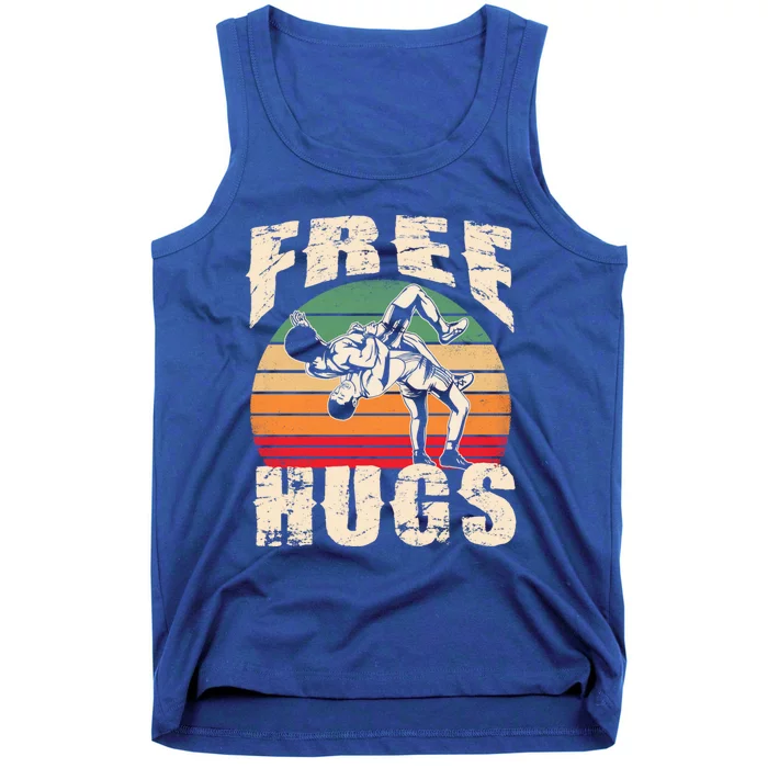 Wrestling Gift Funny Free Hugs Wrestling Gift Tank Top