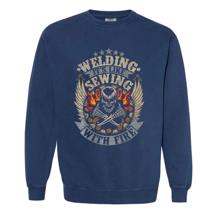 Welder Gifts Funny Welding Garment-Dyed Sweatshirt