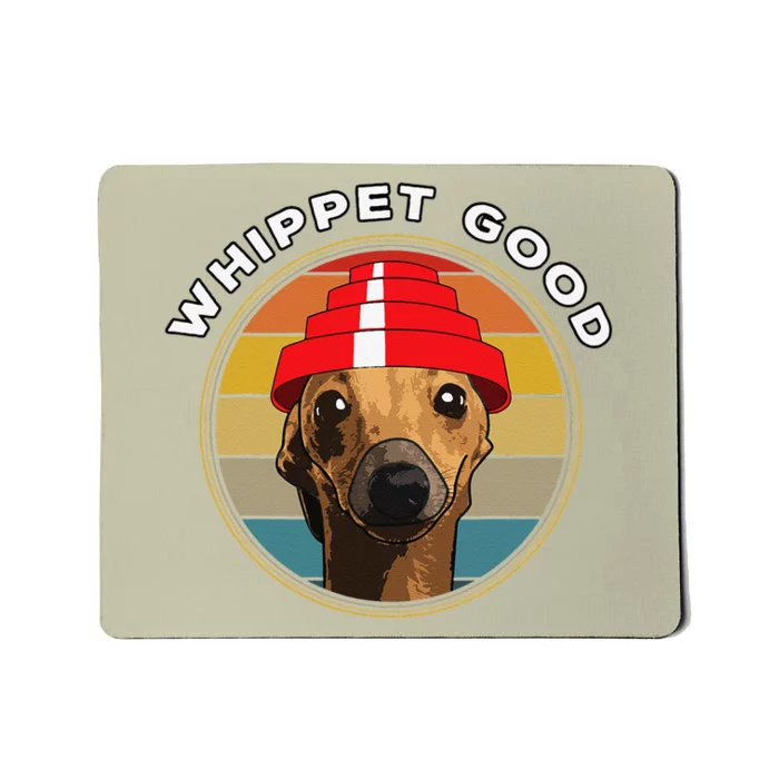 Whippet Good Funny 80s Music Dog Design Mousepad