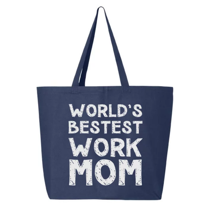 Womens Gift For Mother's Day World's Bestest Work Mom 25L Jumbo Tote