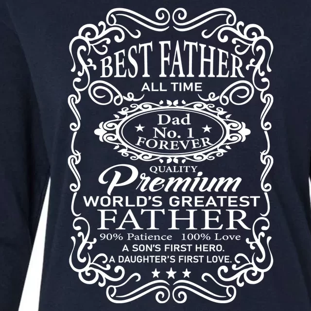 Worlds Greatest Father Mashup Quotes Womens Cotton Relaxed Long Sleeve T-Shirt