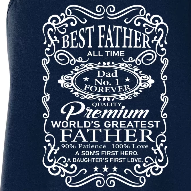 Worlds Greatest Father Mashup Quotes Women's Racerback Tank