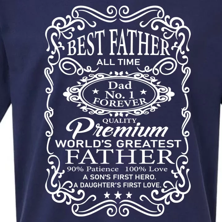 Worlds Greatest Father Mashup Quotes Sueded Cloud Jersey T-Shirt