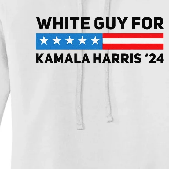 White Guy For Kamala Harris 2024 President Election Women's Pullover Hoodie