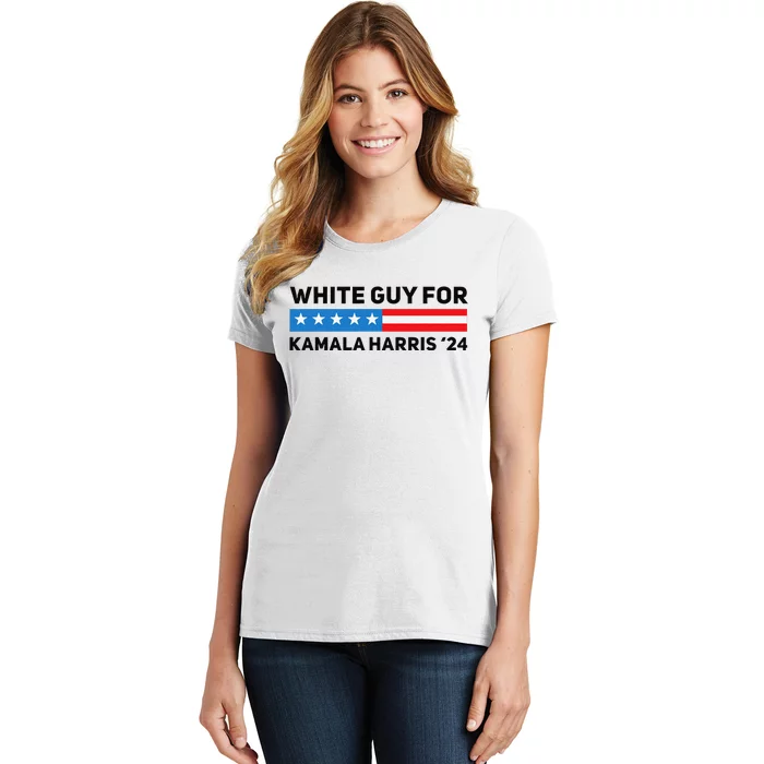 White Guy For Kamala Harris 2024 President Election Women's T-Shirt