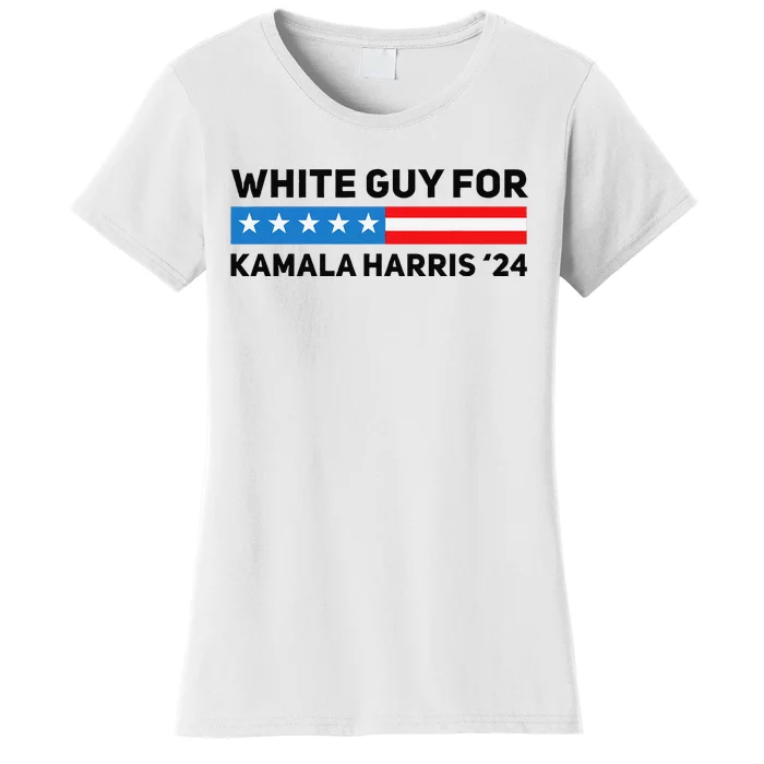 White Guy For Kamala Harris 2024 President Election Women's T-Shirt