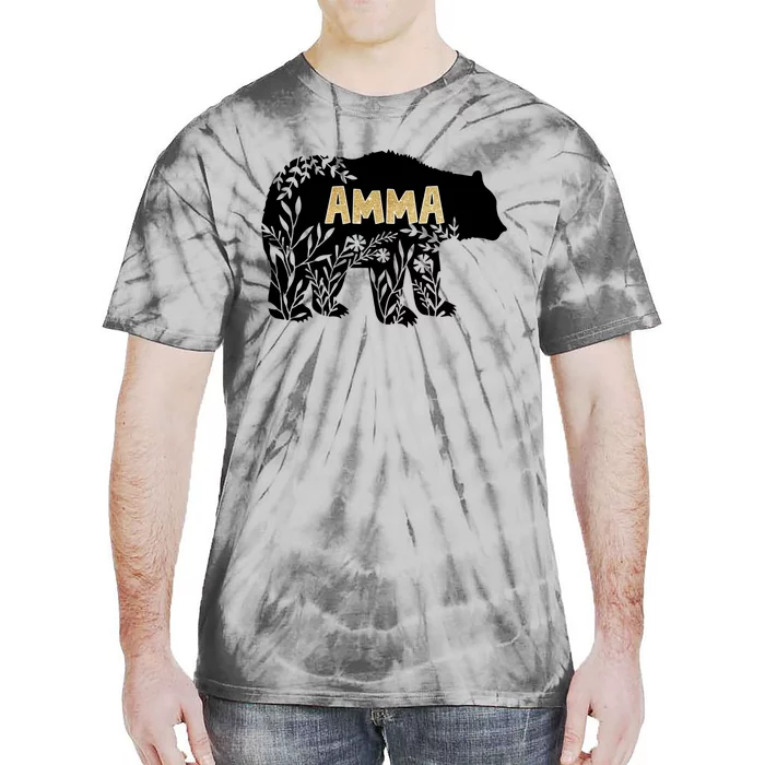 Wo Gift For Grandmother Gift Amma Bear Gift Tie-Dye T-Shirt