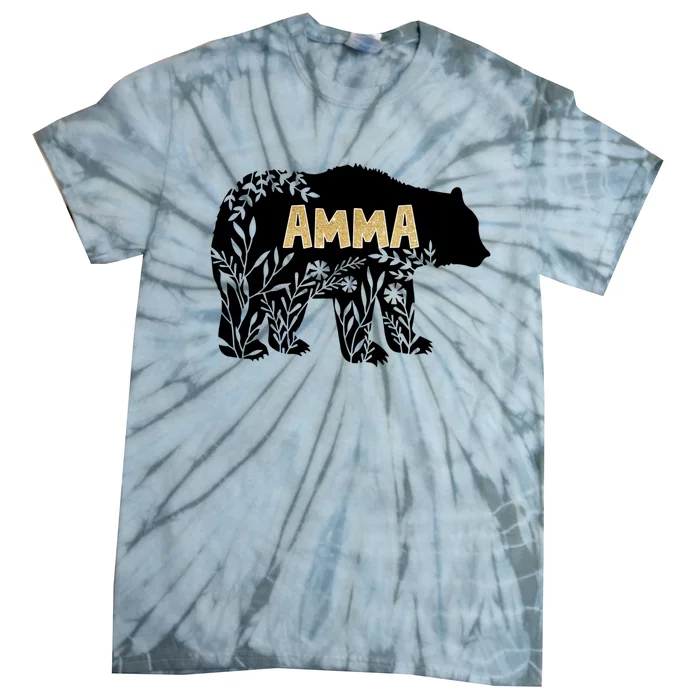 Wo Gift For Grandmother Gift Amma Bear Gift Tie-Dye T-Shirt