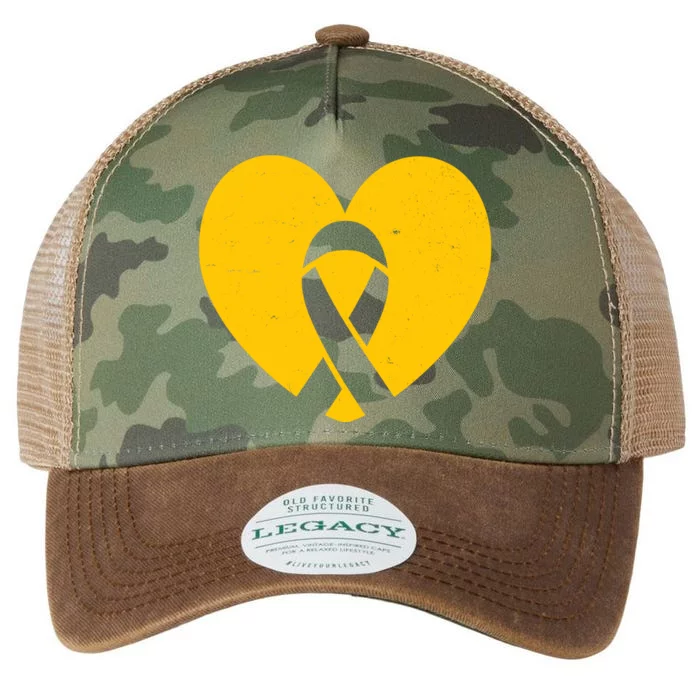 Wear Gold For Childhood Cancer Awareness Ribbon Legacy Tie Dye Trucker Hat