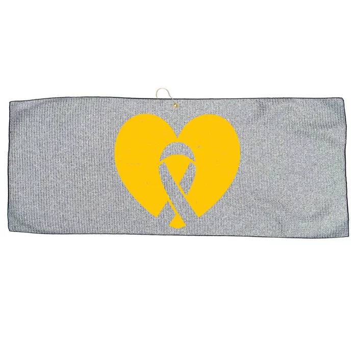 Wear Gold For Childhood Cancer Awareness Ribbon Large Microfiber Waffle Golf Towel