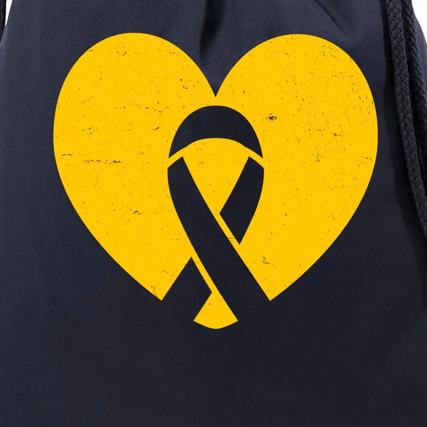 Wear Gold For Childhood Cancer Awareness Ribbon Drawstring Bag