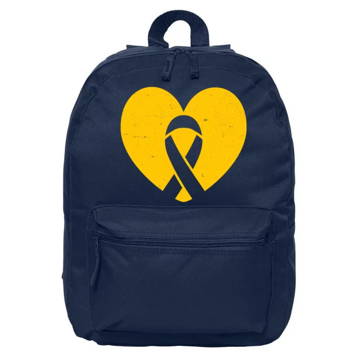 Wear Gold For Childhood Cancer Awareness Ribbon 16 in Basic Backpack