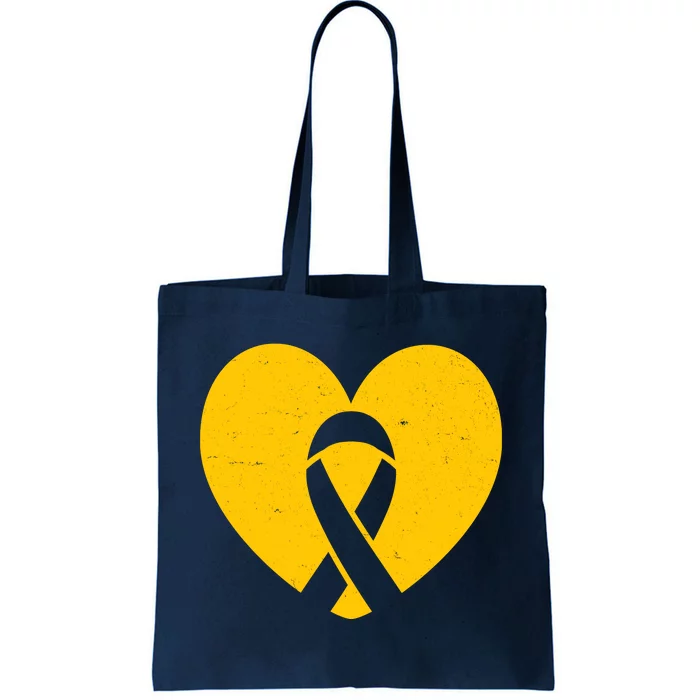 Wear Gold For Childhood Cancer Awareness Ribbon Tote Bag