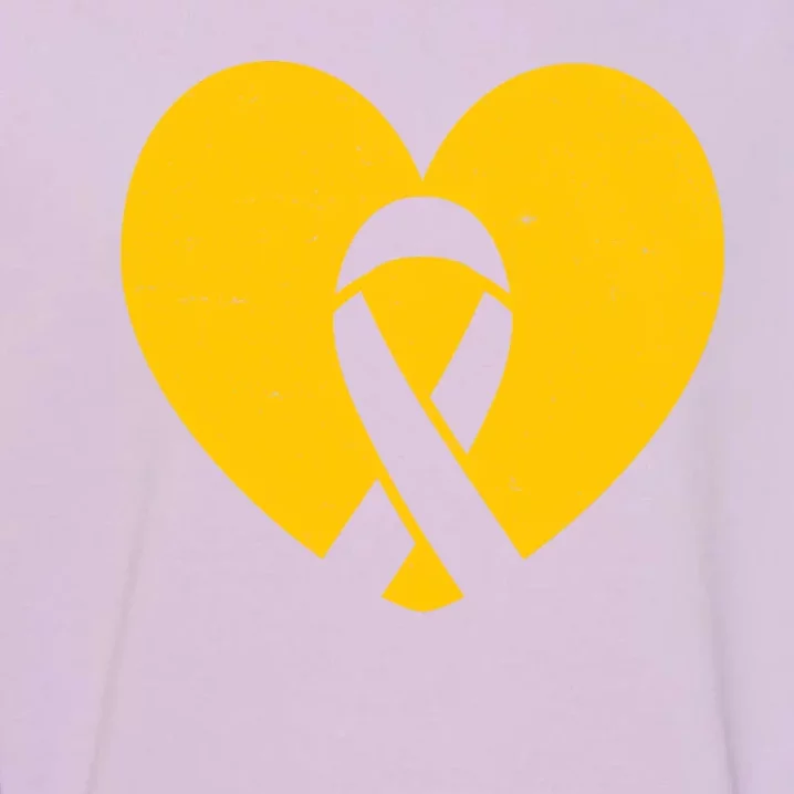 Wear Gold For Childhood Cancer Awareness Ribbon Garment-Dyed Sweatshirt