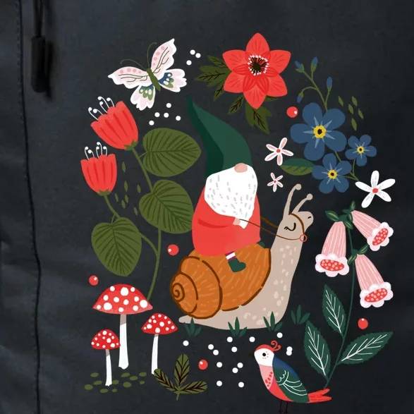 Whimsical Garden Gnome Riding Snail Daily Commute Backpack