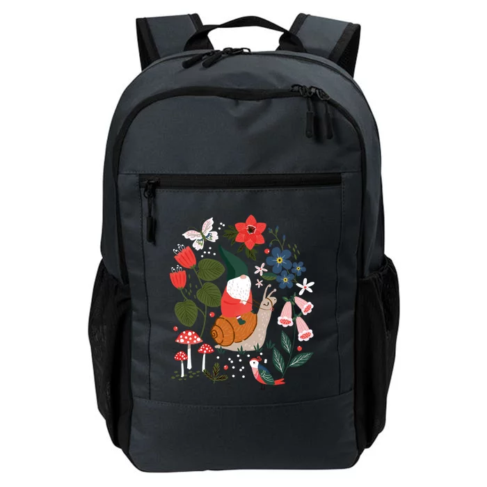 Whimsical Garden Gnome Riding Snail Daily Commute Backpack