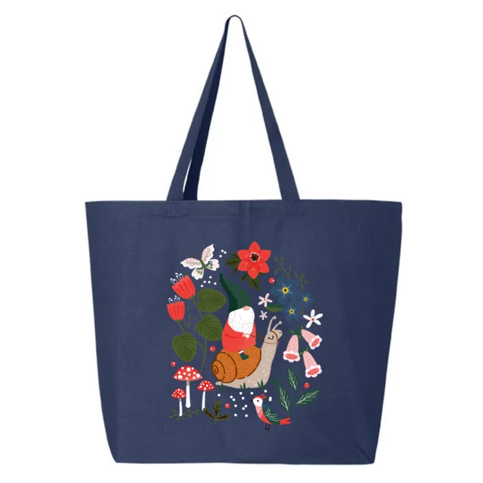 Whimsical Garden Gnome Riding Snail 25L Jumbo Tote