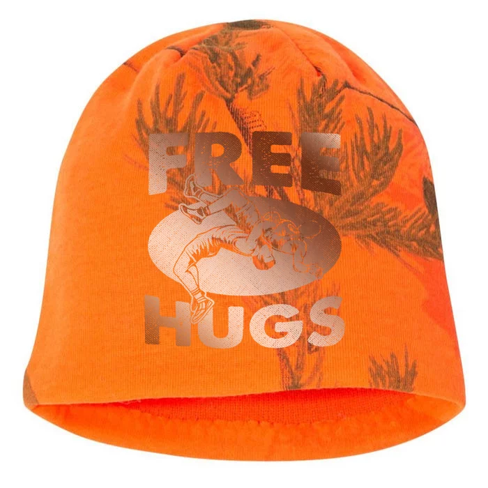 Wrestling Great Gift Great Gift Funny Free Hugs Wrestling Gift Kati - Camo Knit Beanie