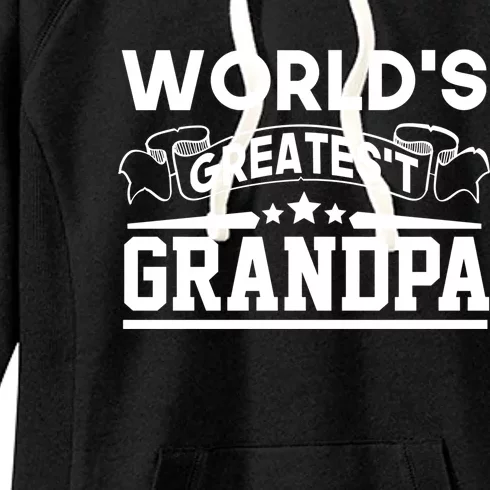 World's Greatest Grandpa Father's Day Gift Women's Fleece Hoodie