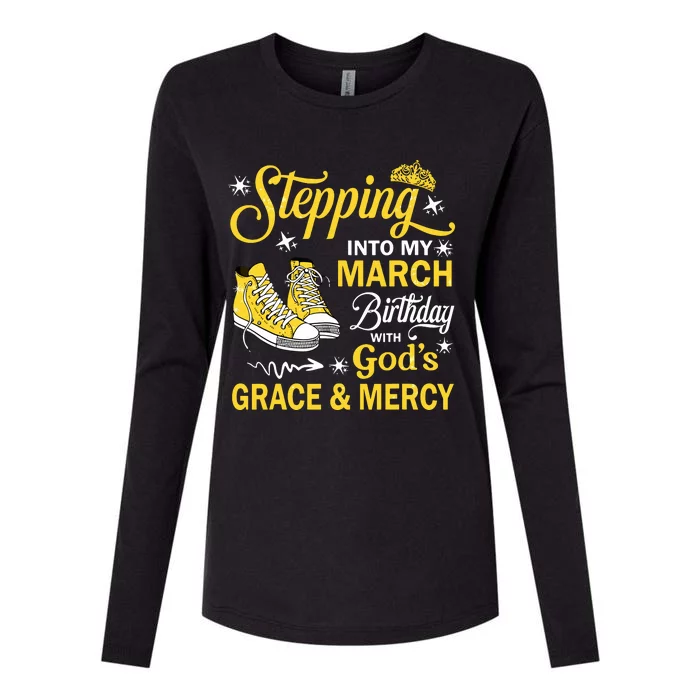 With Gods Grace Mercy Womens Cotton Relaxed Long Sleeve T-Shirt