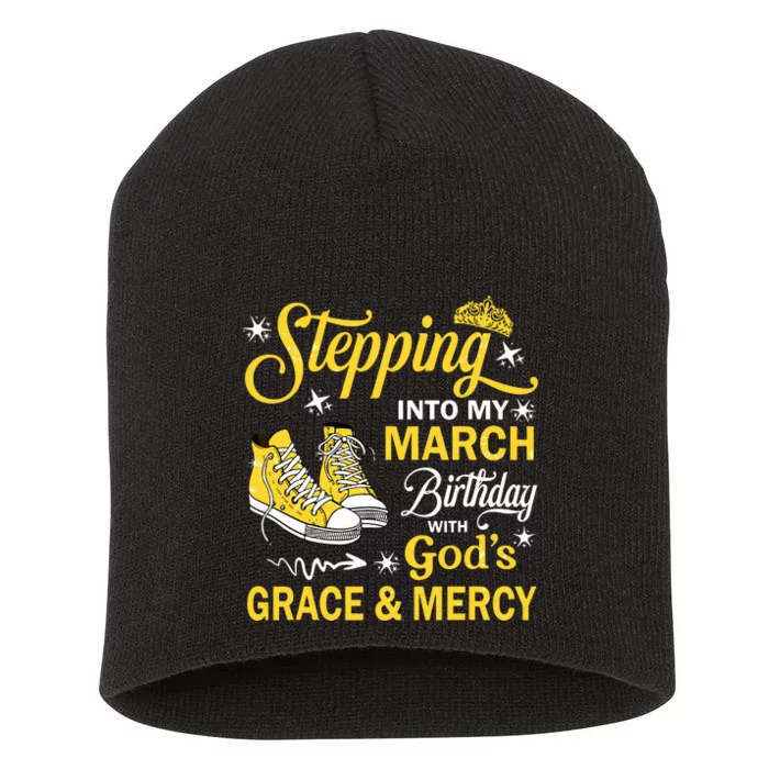 With Gods Grace Mercy Short Acrylic Beanie