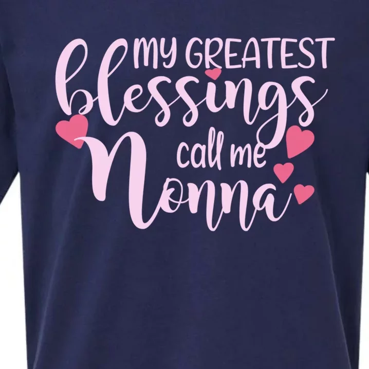 Wo Grandma Gift My Blessings Call Me Nonna Grandmother Great Gift Sueded Cloud Jersey T-Shirt