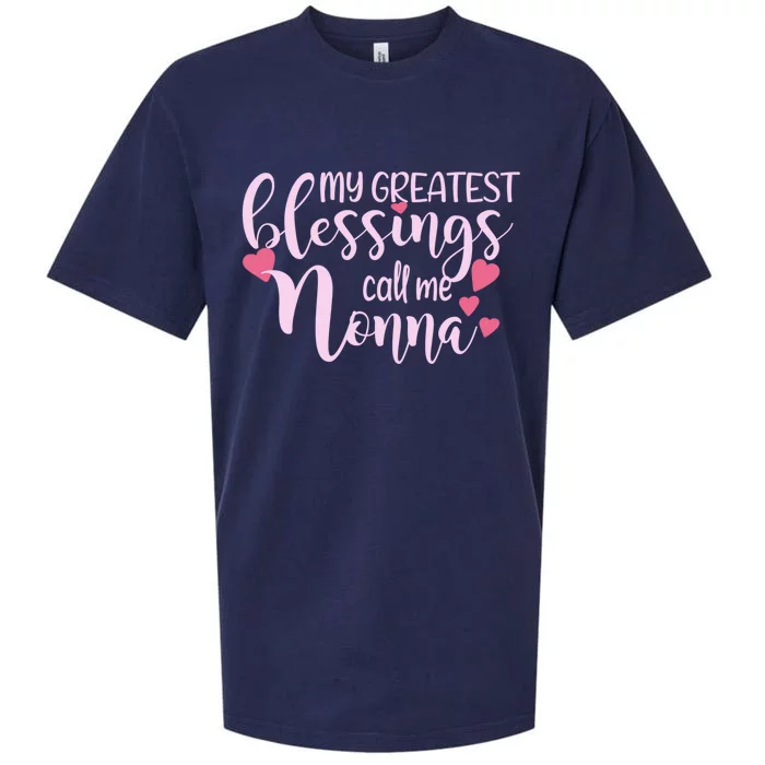 Wo Grandma Gift My Blessings Call Me Nonna Grandmother Great Gift Sueded Cloud Jersey T-Shirt